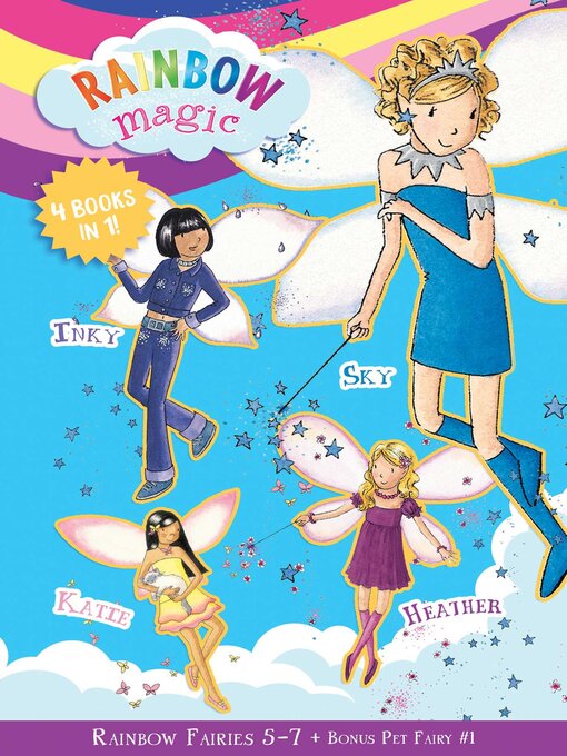 Title details for Sky the Blue Fairy, Inky the Indigo Fairy / Heather the Violet Fairy / Katie the Kitten Fairy by Daisy Meadows - Wait list